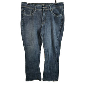 Riders By Lee Jeans‎ Women's Size 14P Blue Cotton Blend Flared 26 1/2 inseam